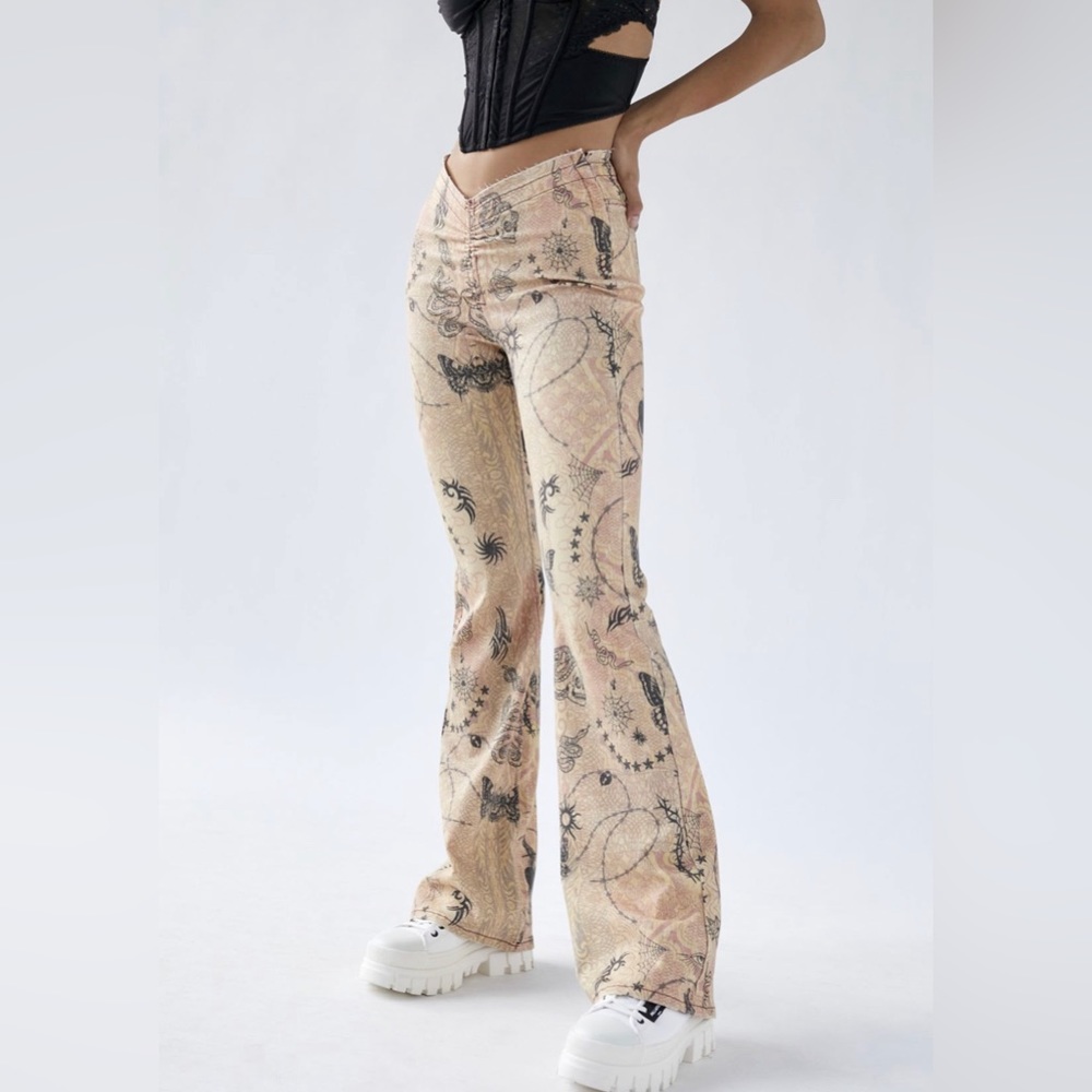 UO women V Wasted Bell bottom Jeans